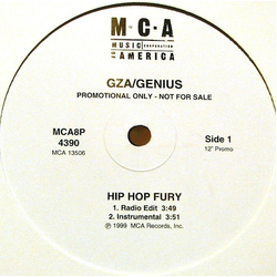 GZA / The Genius Hip Hop Fury Vinyl 12" USED