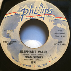 Brad Suggs Elephant Walk / Like, Catchin' Up USED VINYL 7INCH 45 RPM SINGLE PROMO