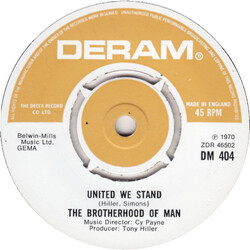 Brotherhood Of Man United We Stand USED VINYL 7INCH 45 RPM SINGLE REISSUE