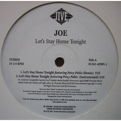 Joe Let's Stay Home Tonight Vinyl 12" USED