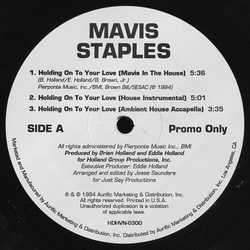 Mavis Staples Holding On To Your Love Vinyl 12" USED