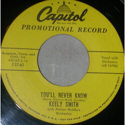 Keely Smith / Nelson Riddle And His Orchestra You'll Never Know USED VINYL 7INCH 45 RPM PROMO