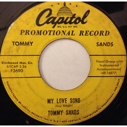 Tommy Sands My Love Song USED VINYL 7INCH 45 RPM PROMO