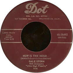 Gale Storm Now Is The Hour / A Heart Without A Sweetheart USED VINYL 7INCH 45 RPM SINGLE