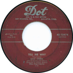 Gale Storm Tell Me Why USED VINYL 7INCH 45 RPM
