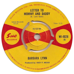 Barbara Lynn Letter To Mommy And Daddy Vinyl 7" USED