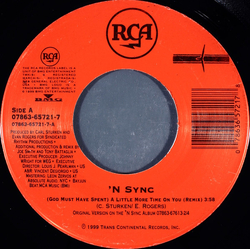 *NSYNC (God Must Have Spent) A Little More Time On You / I Drive Myself Crazy Vinyl 7" USED
