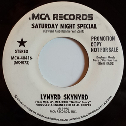 Lynyrd Skynyrd Saturday Night Special Vinyl 7" USED