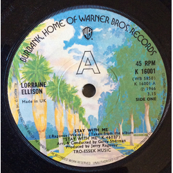 Lorraine Ellison Stay With Me Vinyl 7" USED