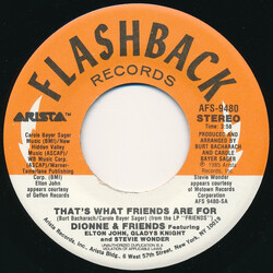 Dionne & Friends / Elton John / Gladys Knight / Stevie Wonder That's What Friends Are For VINYL 7" USED