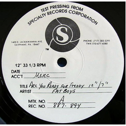 Fat Boys Are You Ready For Freddy Vinyl 12" USED