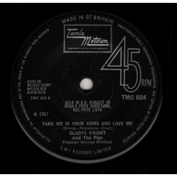 Gladys Knight And The Pips Take Me In Your Arms And Love Me Vinyl 7" USED