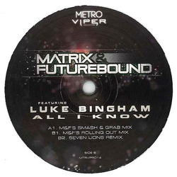 Matrix & Futurebound / Luke Bingham All I Know EP Vinyl 12" USED
