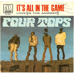 Four Tops It's All In The Game Vinyl 7" USED