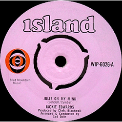 Jackie Edwards Julie On My Mind Vinyl 7" USED