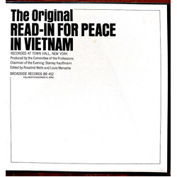 Various The Original Read-In For Peace In Vietnam Vinyl LP USED