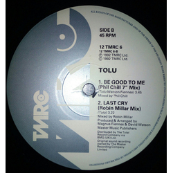 Tolu Be Good To Me Vinyl 12" USED