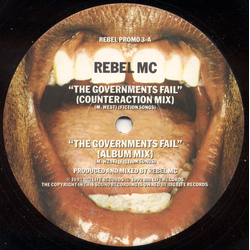 Rebel MC The Governments Fail Vinyl 12" USED