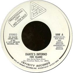 Dante's Inferno Fire Island USED VINYL 7INCH 45 RPM PROMO STEREO