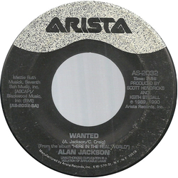 Alan Jackson (2) Wanted Vinyl 7" USED