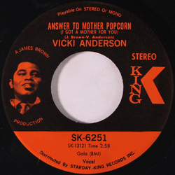 Vicki Anderson Answer To Mother Popcorn (I Got A Mother For You) / I'll Work It Out Vinyl 7" USED