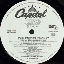 King Tee Bus Dat Ass / Tha Great Vinyl 12" USED