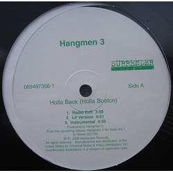 Hangmen 3 Holla Back (Holla Boston) Vinyl 12" USED