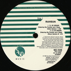 Rahsun I'll Be Around Vinyl 12" USED