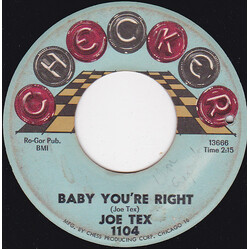 Joe Tex Baby You're Right USED VINYL 7INCH SINGLE