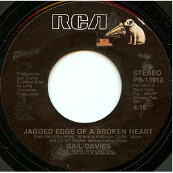 Gail Davies Jagged Edge Of A Broken Heart Vinyl 7" USED
