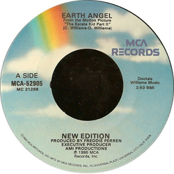 New Edition Earth Angel Vinyl 7" USED