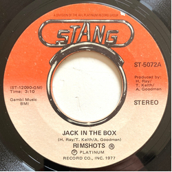The Rimshots Jack In The Box / We've Got You Singing Vinyl 7" USED