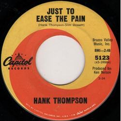 Hank Thompson Just To Ease The Pain / Stirring Up The Ashes USED VINYL 7INCH 45 RPM SINGLE