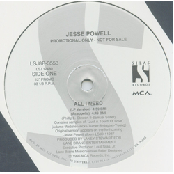 Jesse Powell All I Need Vinyl 12" USED