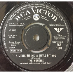 The Monkees A Little Bit Me, A Little Bit You Vinyl 7" USED