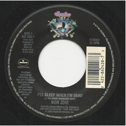 Bon Jovi I'll Sleep When I'm Dead Vinyl 7" USED