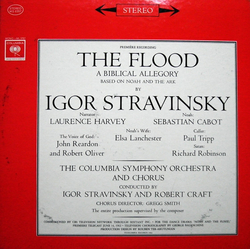 Igor Stravinsky / Laurence Harvey / Columbia Symphony Orchestra / Robert Craft The Flood - A Biblical Allegory Based On Noah And The Ark Vinyl LP USED