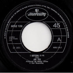 Joe Tex I Gotcha Vinyl 7" USED