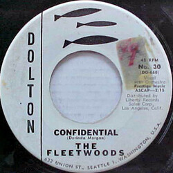 The Fleetwoods Confidential USED VINYL 7INCH 45 RPM PROMO