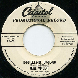 Gene Vincent & His Blue Caps B-I-Bickey-Bi, Bo-Bo-Go Vinyl 7" USED