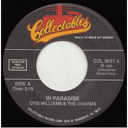 Otis Williams & The Charms In Paradise / I'd Like To Thank You Mr. D.J. Vinyl 7" USED