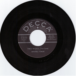 Mitchell Torok Two Words (True Love) / You're Tempting Me USED VINYL 7INCH 45 RPM SINGLE