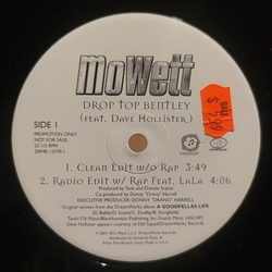 Mowett / Dave Hollister Drop Top Bentley Vinyl 12" USED