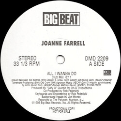 Joanne Farrell All I Wanna Do VINYL 12" USED