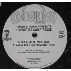 Three 6 Mafia / Hypnotize Camp Posse Ask & Get It Vinyl 12" USED