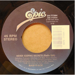 Babyface Never Keeping Secrets Vinyl 7" USED