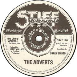 The Adverts One Chord Wonders Vinyl 7" USED