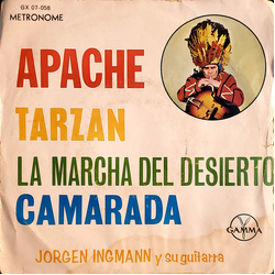 Jørgen Ingmann Apache / Tarzan / La Marcha Del Desierto / Camarada Vinyl 7" USED