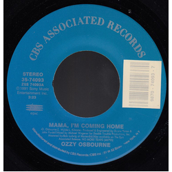 Ozzy Osbourne Mama I'm Coming Home Vinyl 7" USED