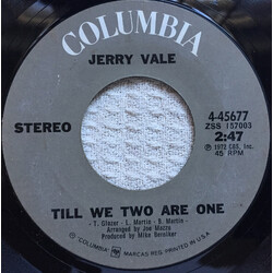 Jerry Vale Till We Two Are One / Mister Good Times USED VINYL 7INCH 45 RPM STEREO